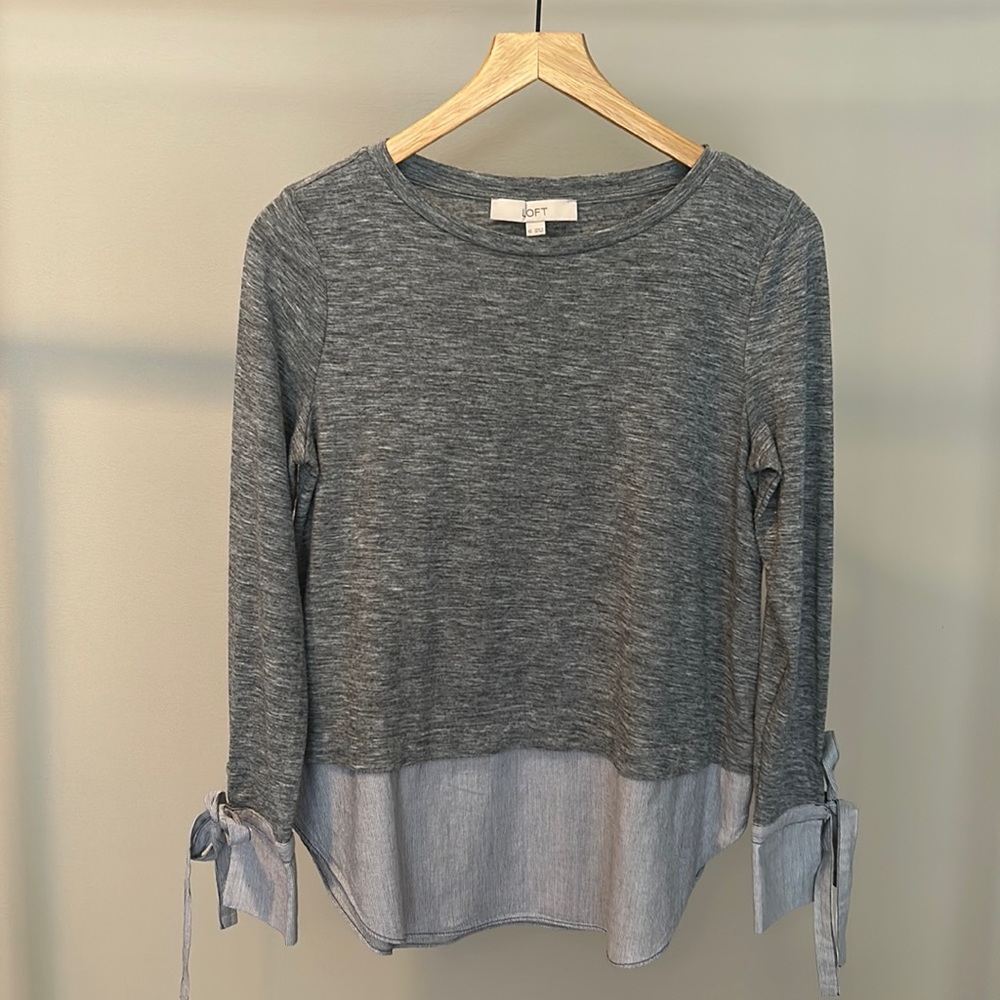 LOFT knit long sleeve top